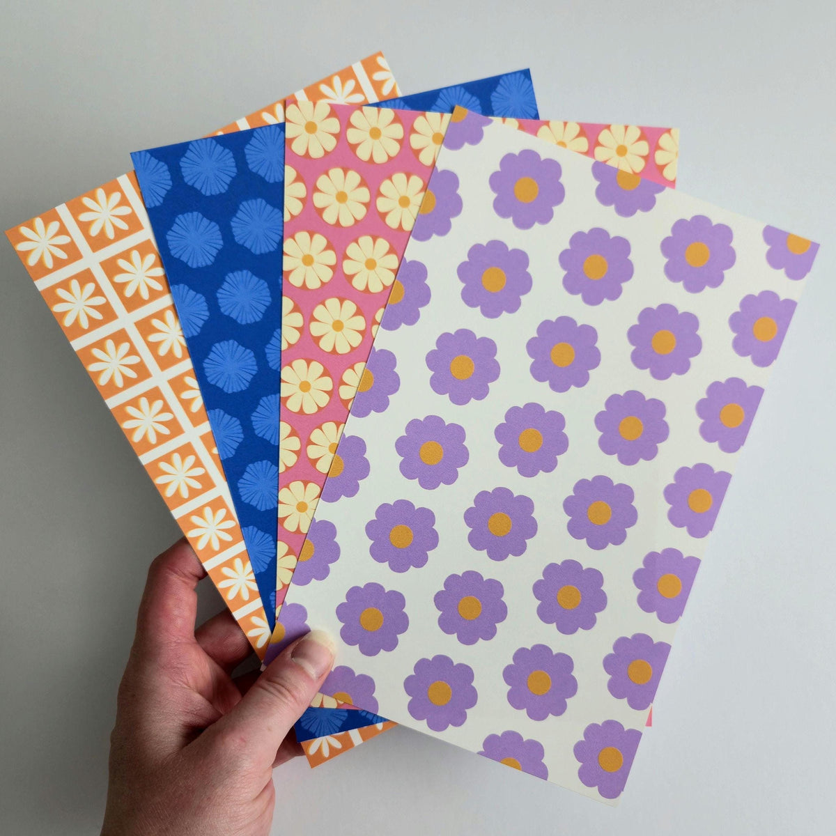 Groovy Mystery Paper Pack Handmade, 5.5 x 8.5 Scrapbook Junk Journal Crafting Pages