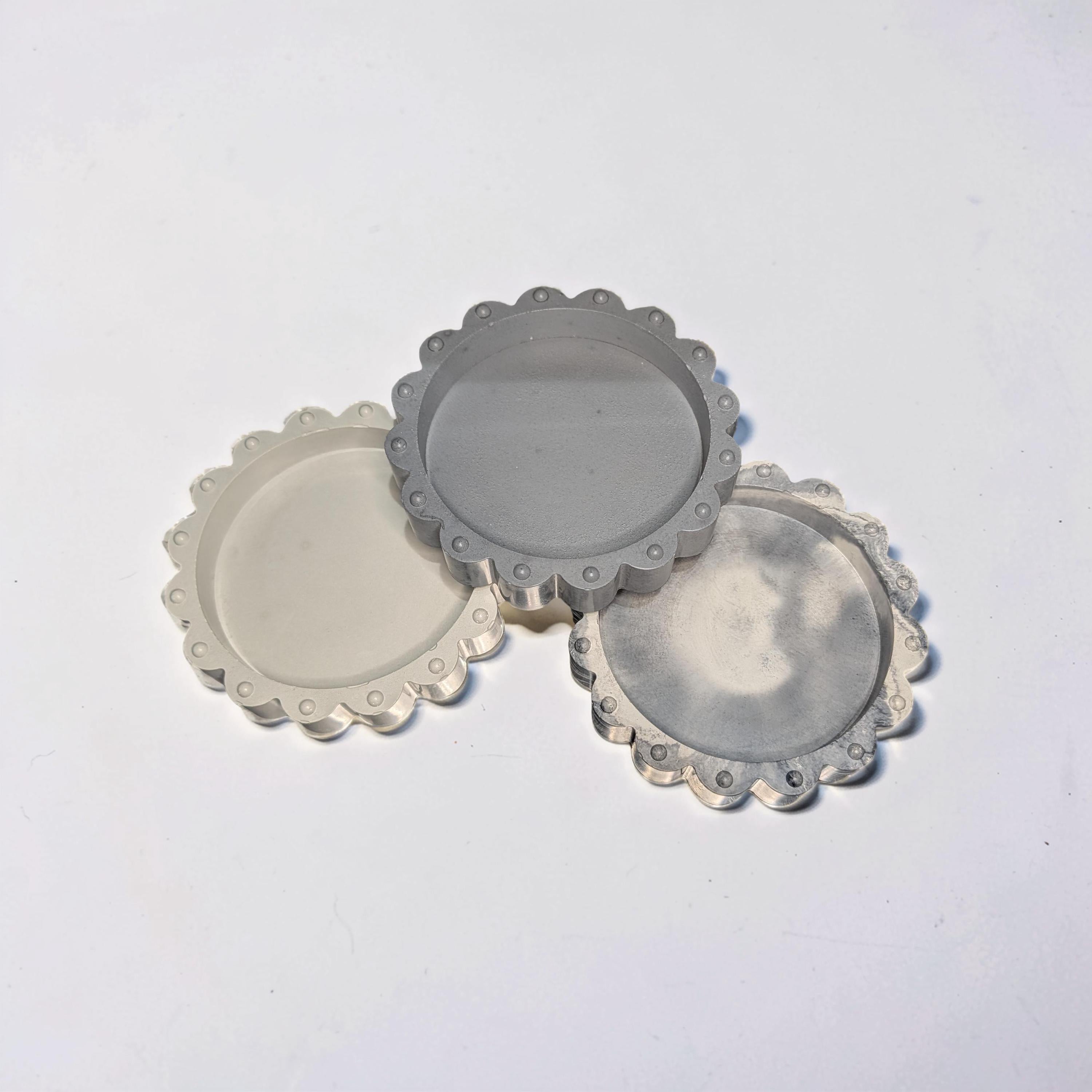 Concrete Scalloped Tray - Round Ribbed Catchall Dish, Minimalist Jewelry Holder, Industrial Vanity Organizer, Fluted Key Bowl, Modern Shelf