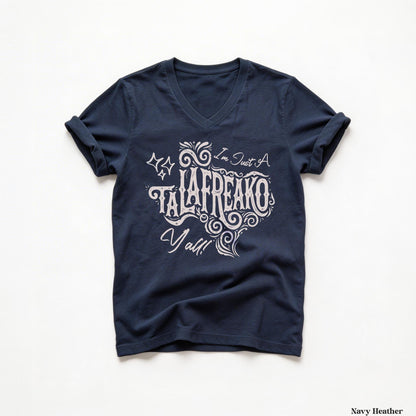 Navy v-neck t-shirt with &amp;quot;I&amp;