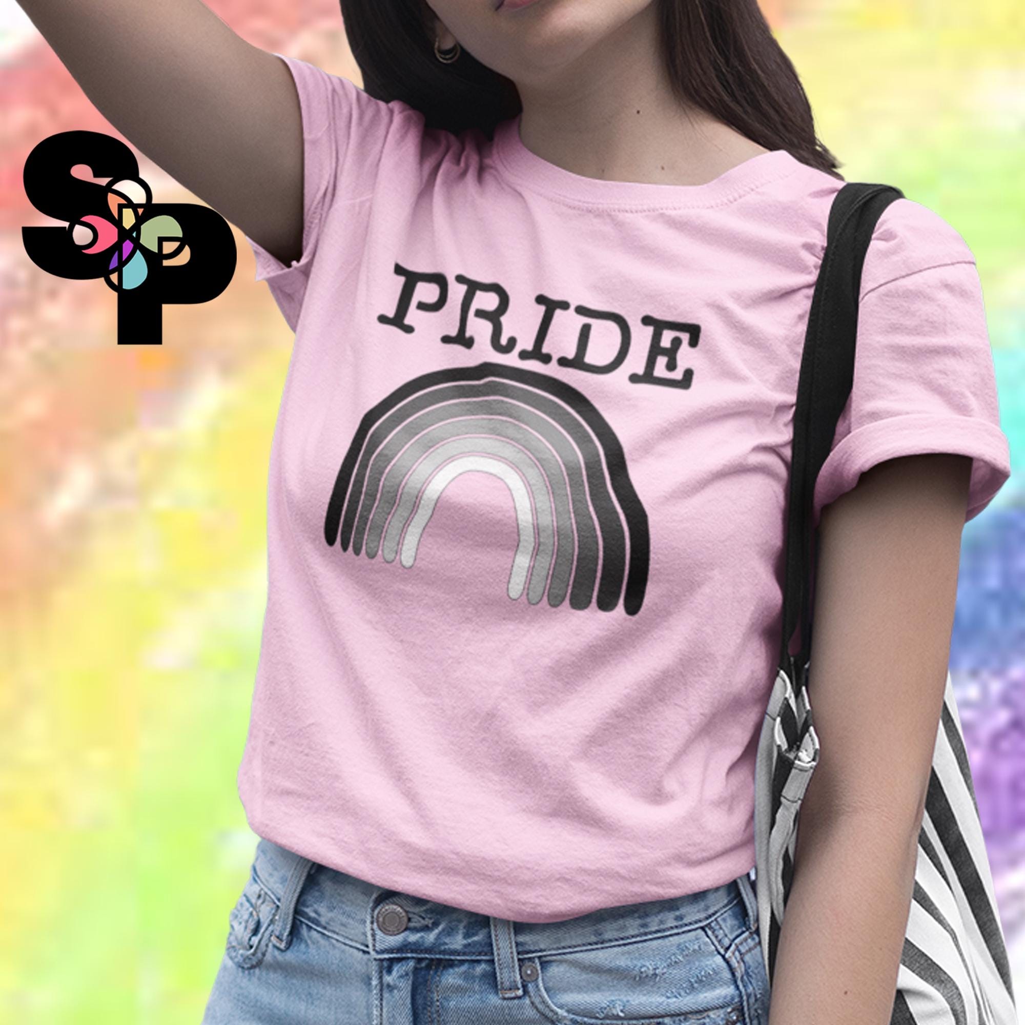 Pride Rainbow Greyscale - Adult TShirt LGBTQIA+ Support