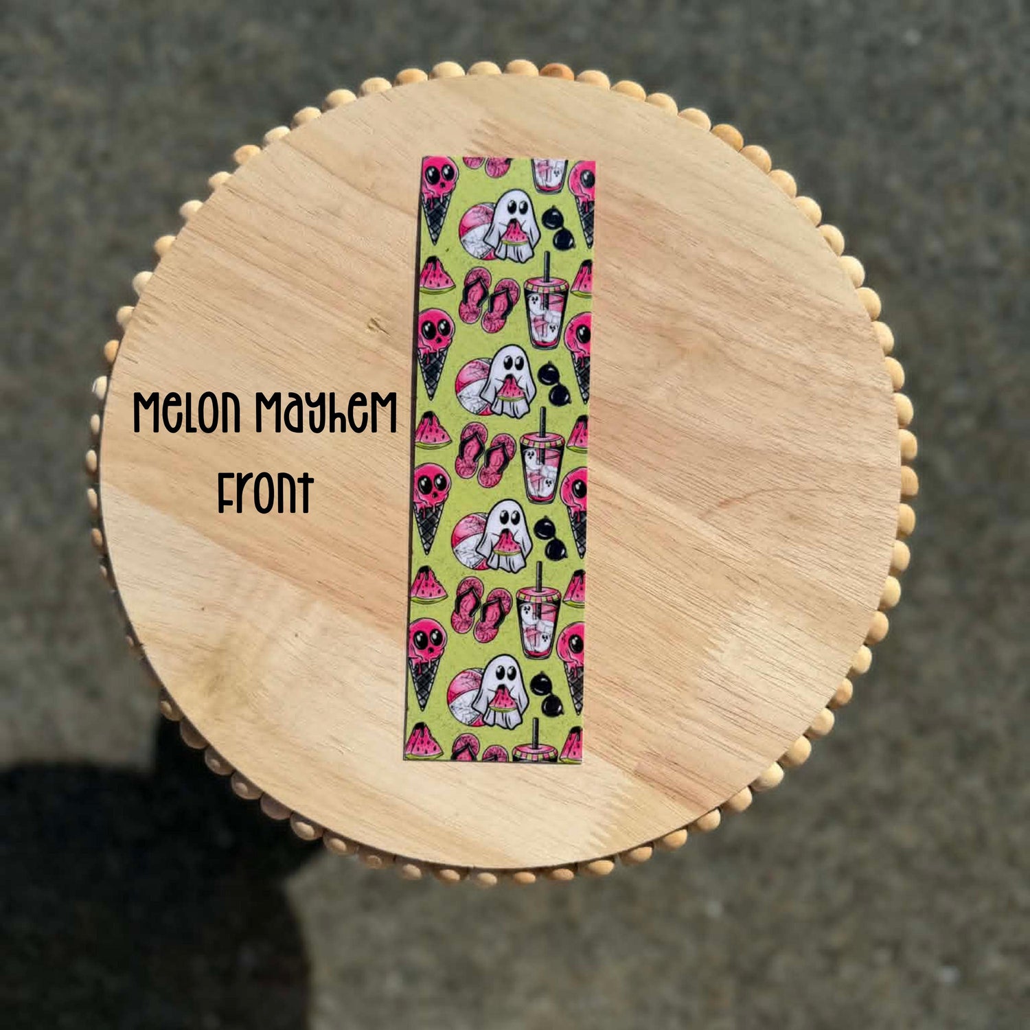Summerween Bookmark Set of 4 | Double Sided Laminated Bookmarks | Boo Lagoon Haunted Paradise Coral Crypt Melon Mayhem