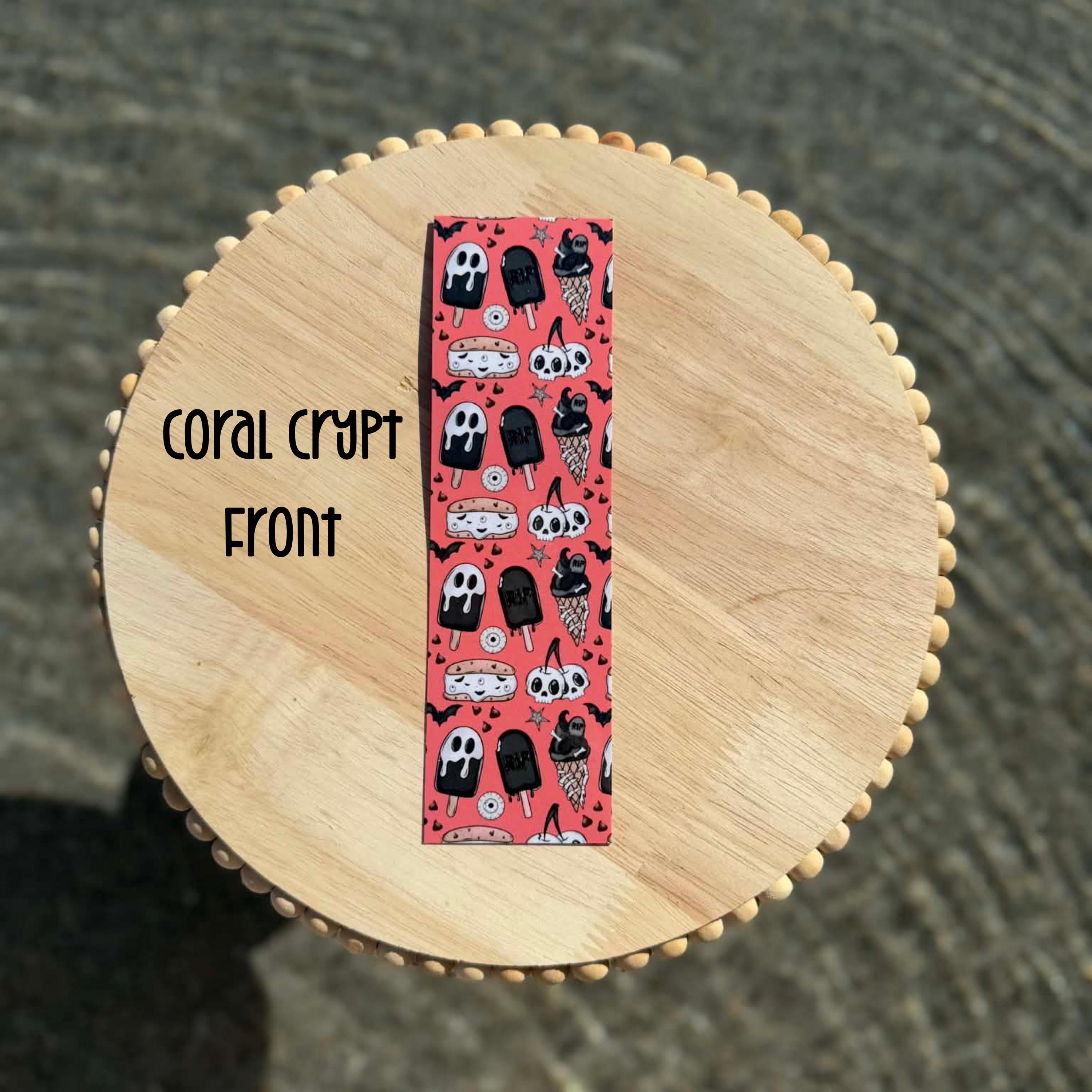 Summerween Bookmark Set of 4 | Double Sided Laminated Bookmarks | Boo Lagoon Haunted Paradise Coral Crypt Melon Mayhem