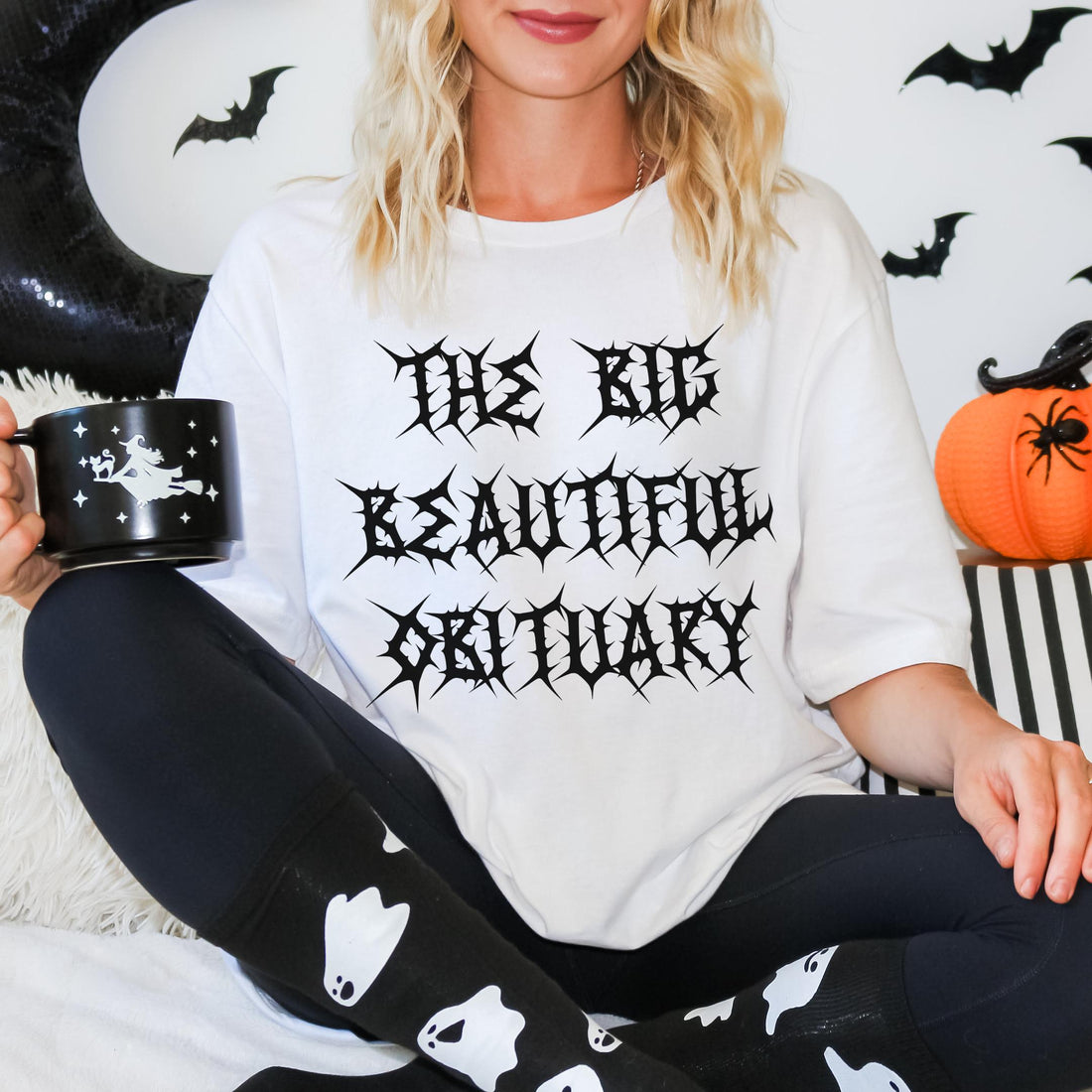 The Big Beautiful Obituary T-shirt, Gothic Halloween Shirt, Creepy Cute Graphic Tee, Funny Halloween Gift, Spooky Season Shirt