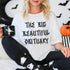 The Big Beautiful Obituary T-shirt, Gothic Halloween Shirt, Creepy Cute Graphic Tee, Funny Halloween Gift, Spooky Season Shirt