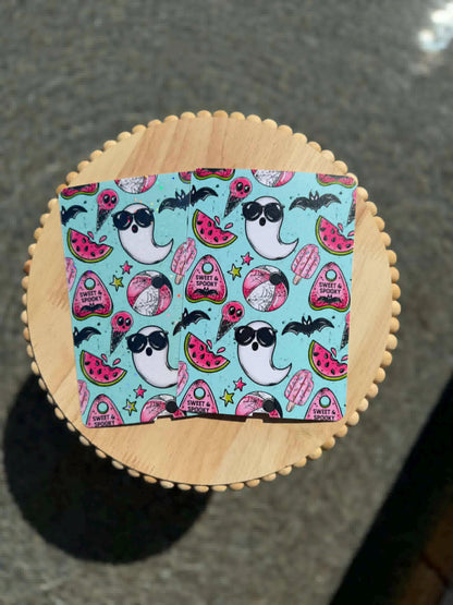 Summerween Kindle Insert | Spooky Summer E-Reader Insert | Boo Lagoon Haunted Paradise Coral Crypt Melon Mayhem Midnight Meltdown