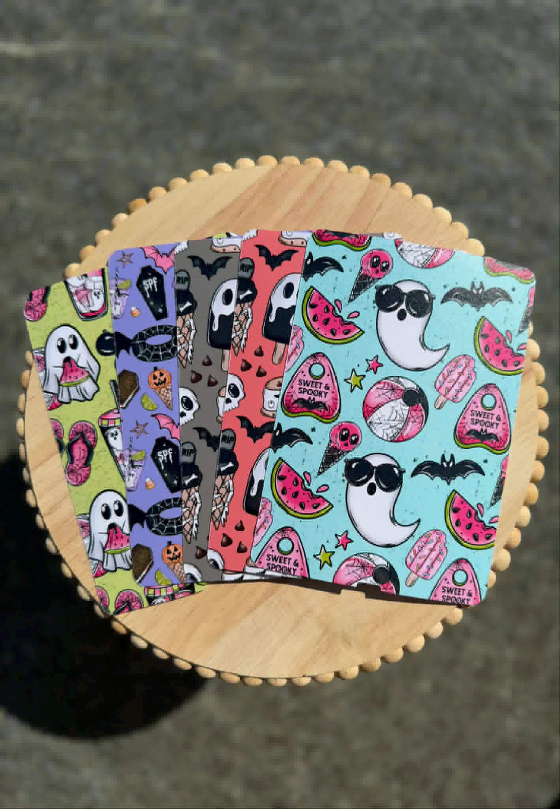 Summerween Kindle Insert | Spooky Summer E-Reader Insert | Boo Lagoon Haunted Paradise Coral Crypt Melon Mayhem Midnight Meltdown