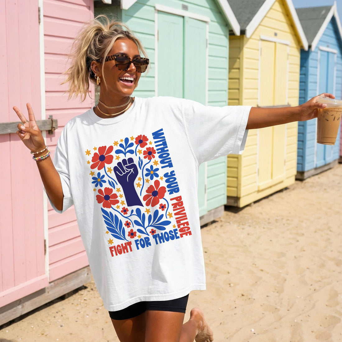 Progressive Fight For Those Without Your Privilege T-Shirt, Liberal Activist Tee, Fourth of July, Anti Trump USA 250 Birthday Comfort Colors