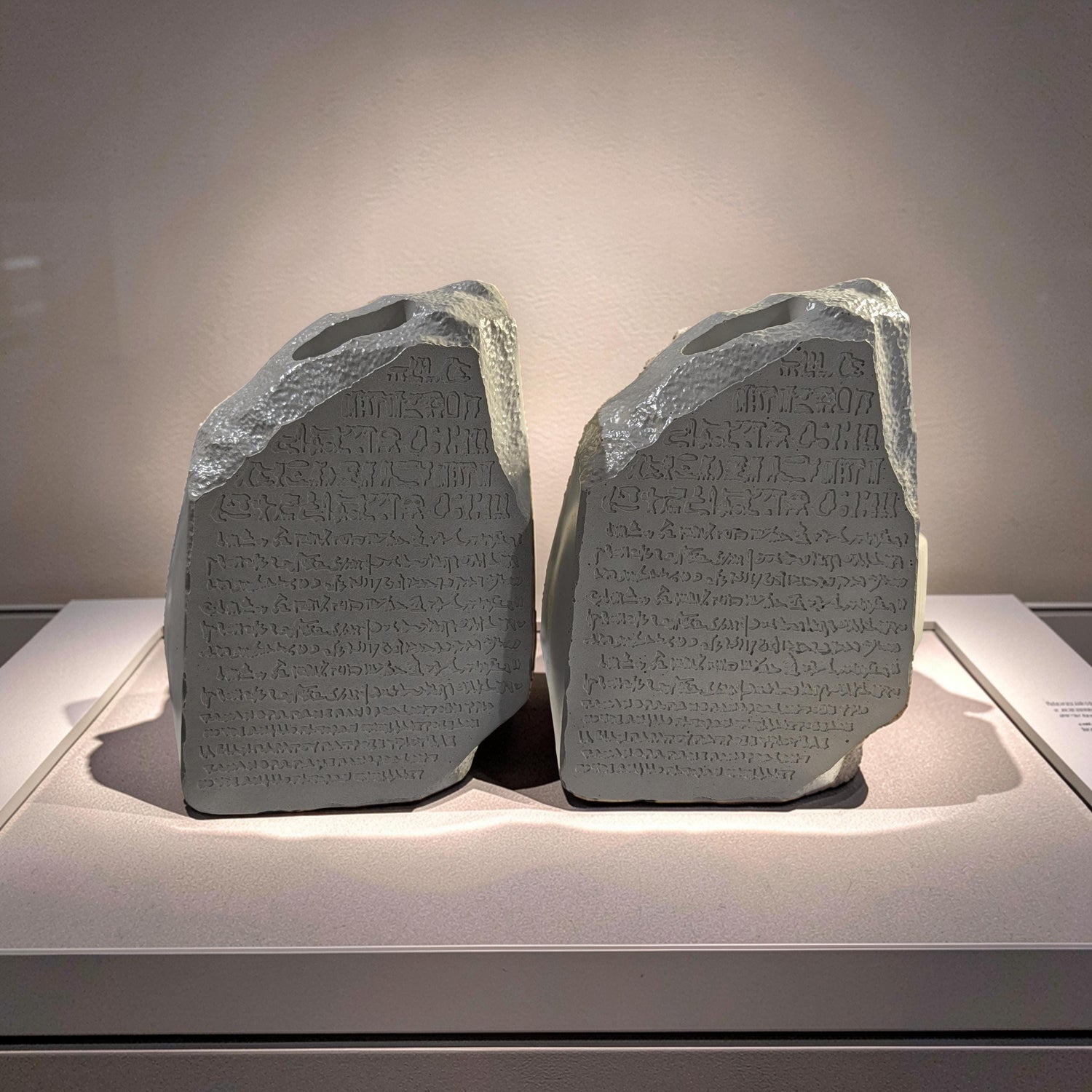 Concrete Rosetta Stone Replica Vase &amp; Bookend | Ancient Egyptian Decor | Minimalist History Gift, Brutalist Archeology Statement Piece