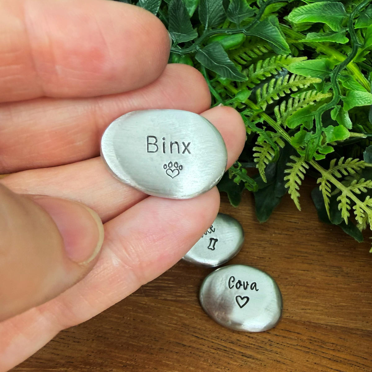 Custom Pocket Stone : Pet Name Memorial Charm