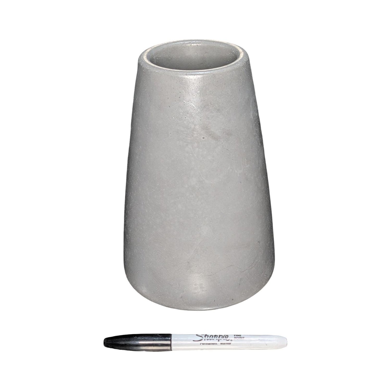 Large Concrete Vase, Minimalist Grey Flower Pot, Industrial Modern Home Decor, Brutalist Ceramic Alternative, Hand Poured Shelf Accent Vase