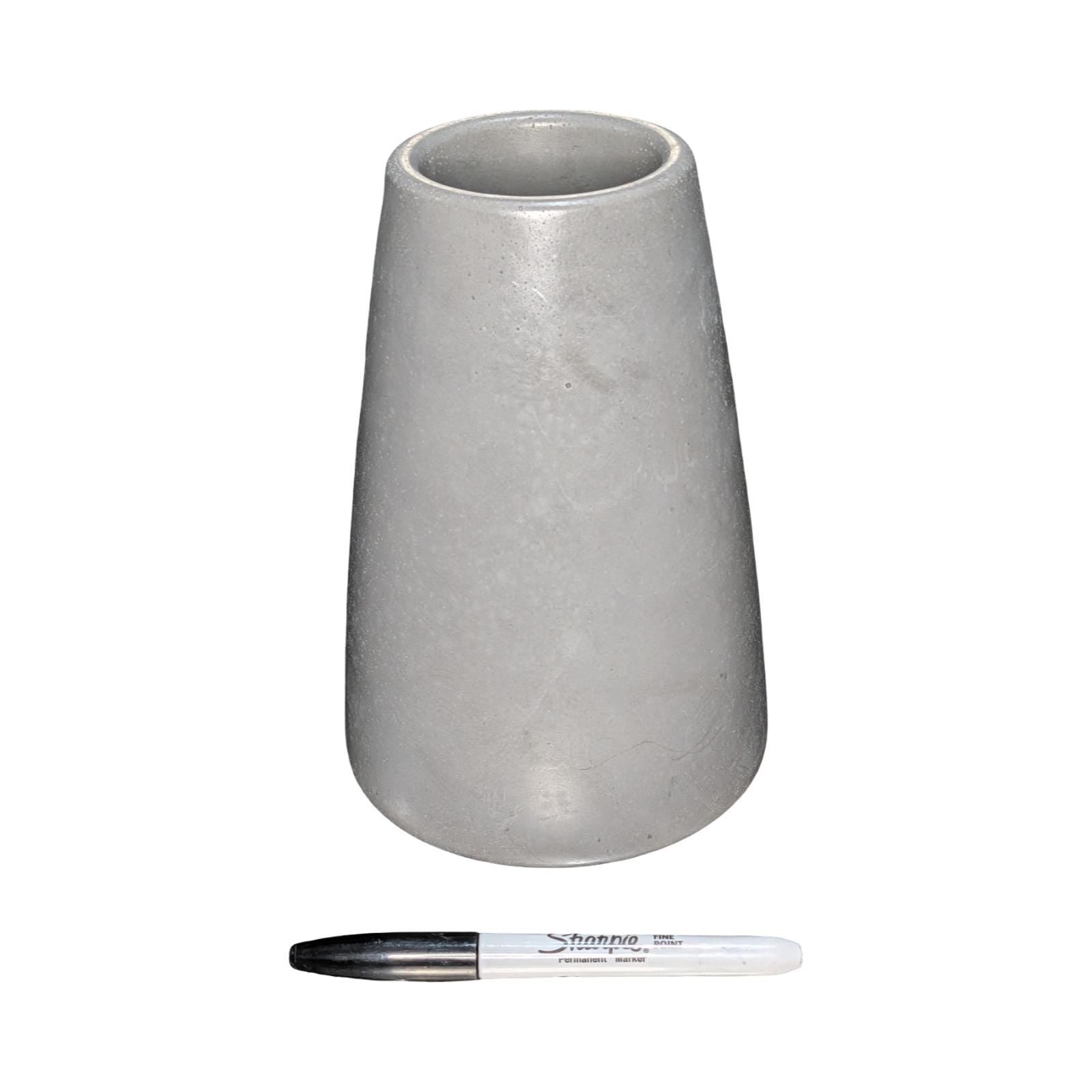 Large Concrete Vase, Minimalist Grey Flower Pot, Industrial Modern Home Decor, Brutalist Ceramic Alternative, Hand Poured Shelf Accent Vase
