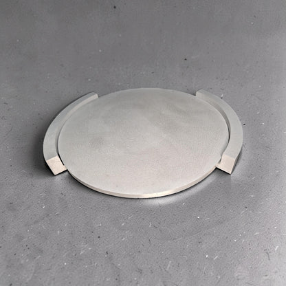 Large Round Concrete Tray with Removable Legs, Modular Grey Decorative Plate, Minimalist Riser Jewelry Dish, Modern Industrial Shelf Accent
