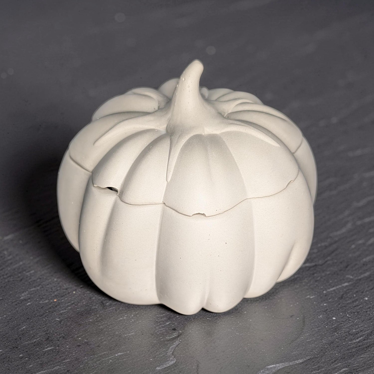 Concrete Tomato Jar with Lid - 9.5oz Paint Your Own Ceramic Style Cast Stone Vessel, Cute Vegetable Trinket Box, Kitchen Decor &amp; Candle Jar