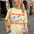 Light yellow t-shirt with "HAS HE YEED HIS FDT LAST HAW YET?" text and capybara graphic.