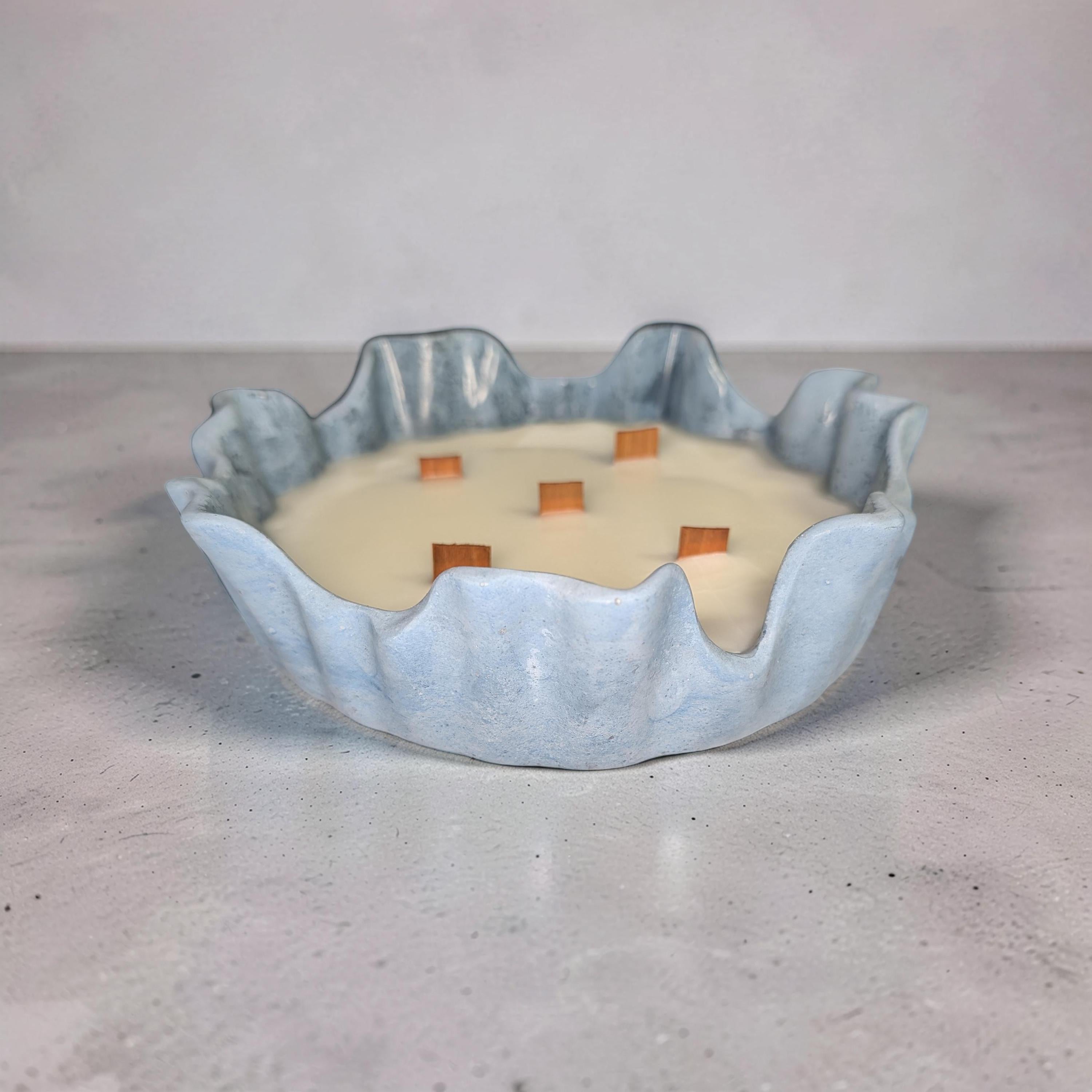 Luxury 5-Wick Concrete Candle Bowl – Chanel No. 5 Inspired Scent