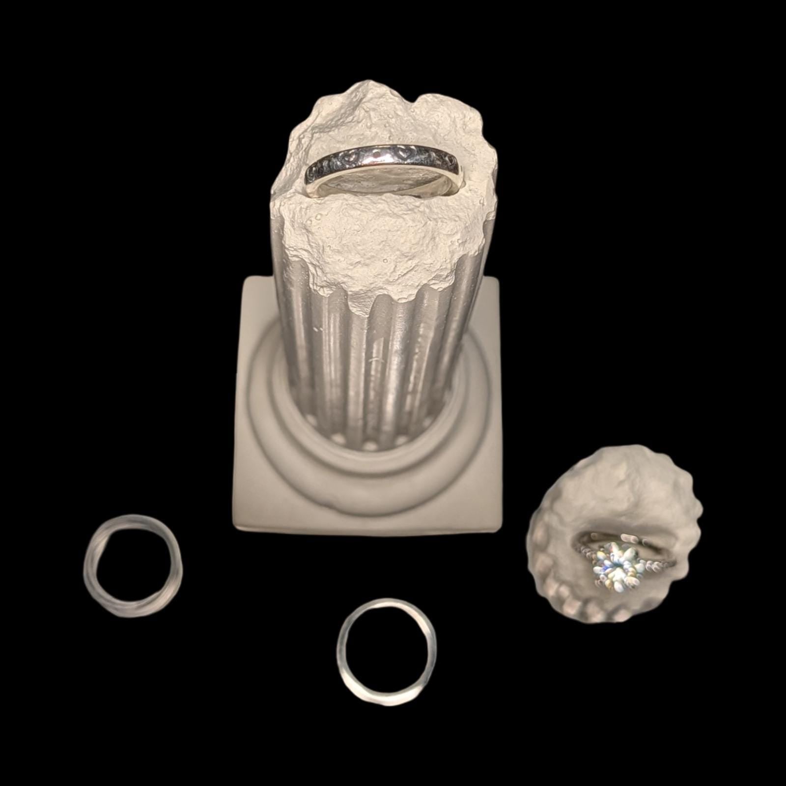 Concrete Column Ring Holder • Roman Pillar Jewelry Display • Ancient Greece Styling Flat Lay Prop for Wedding Photography