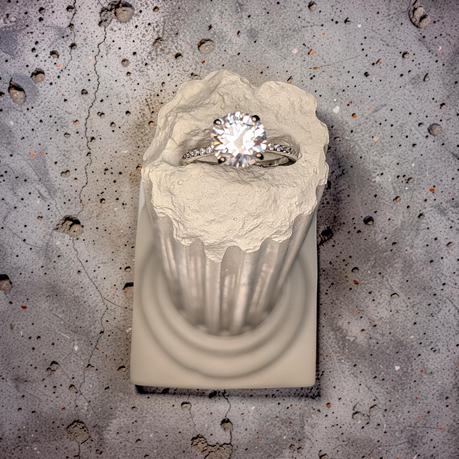 Concrete Column Ring Holder • Roman Pillar Jewelry Display • Ancient Greece Styling Flat Lay Prop for Wedding Photography