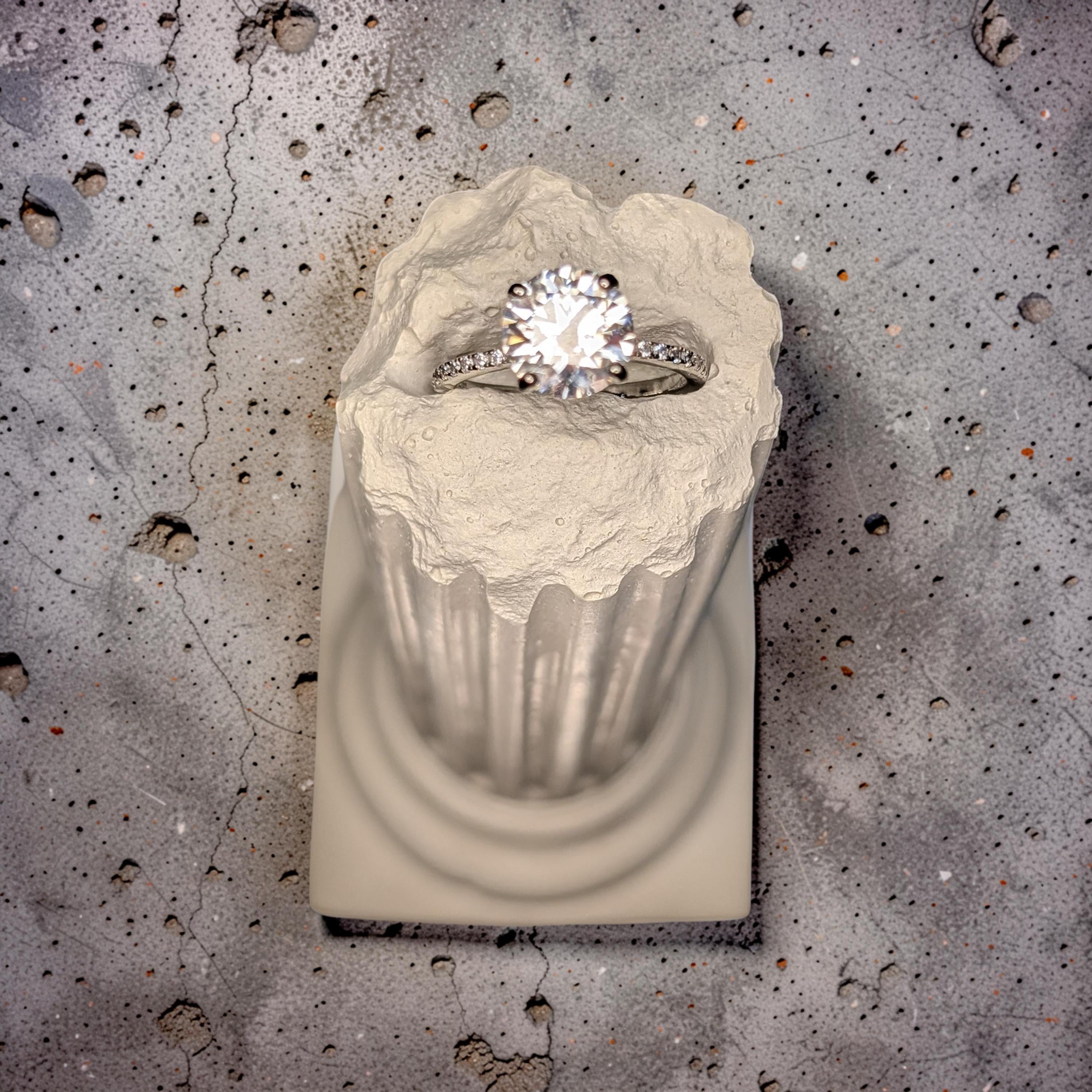 Concrete Column Ring Holder • Roman Pillar Jewelry Display • Ancient Greece Styling Flat Lay Prop for Wedding Photography