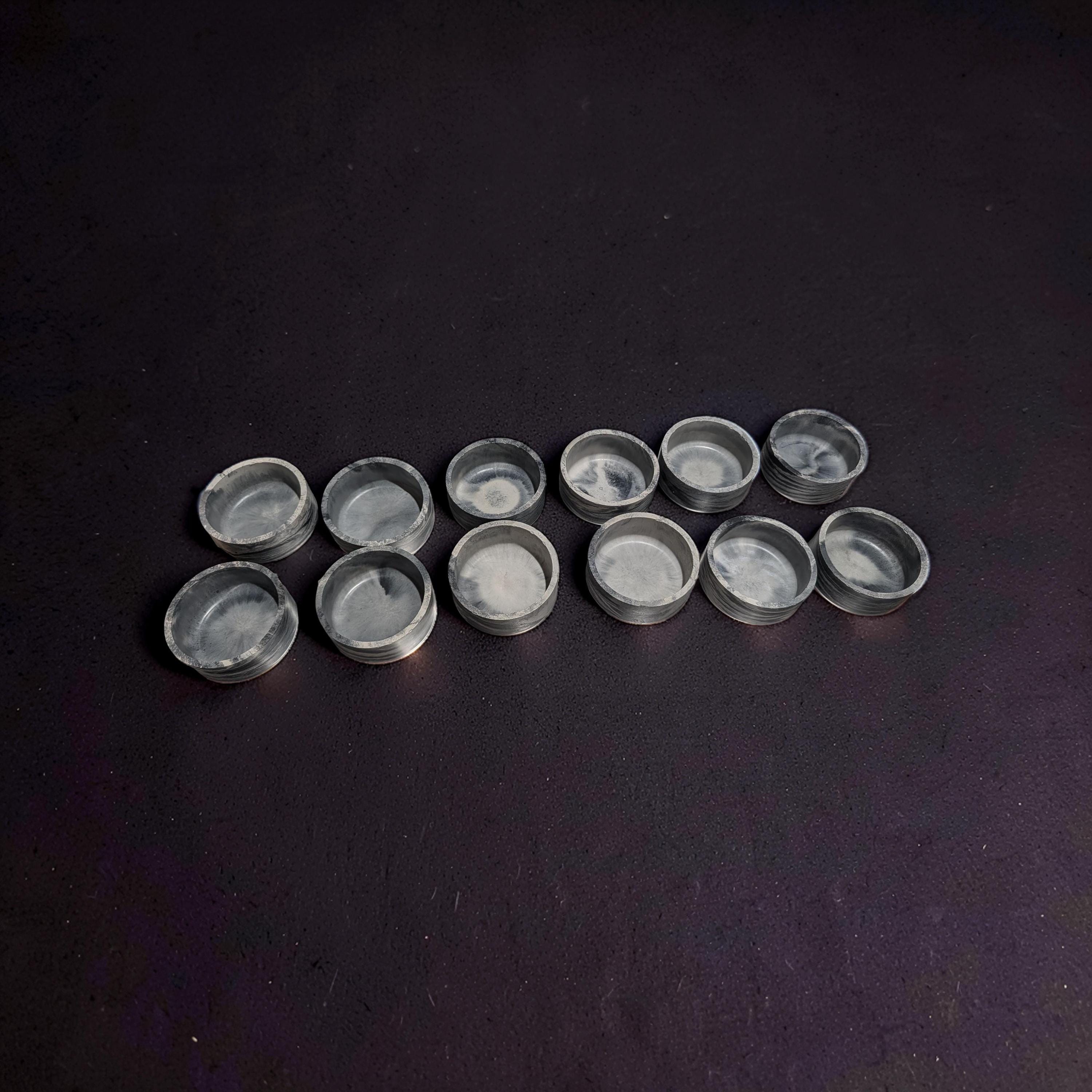 Studio Clearance | Set of 12 Concrete Bowls | Grey Marbled Cement Planters | 4&amp;quot; Bulk Vessel Lot | Sample Sale Destash - One Available