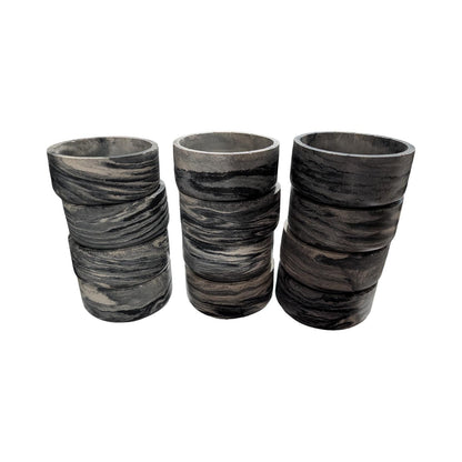 Studio Clearance | Set of 12 Concrete Bowls | Grey Marbled Cement Planters | 4&amp;quot; Bulk Vessel Lot | Sample Sale Destash - One Available