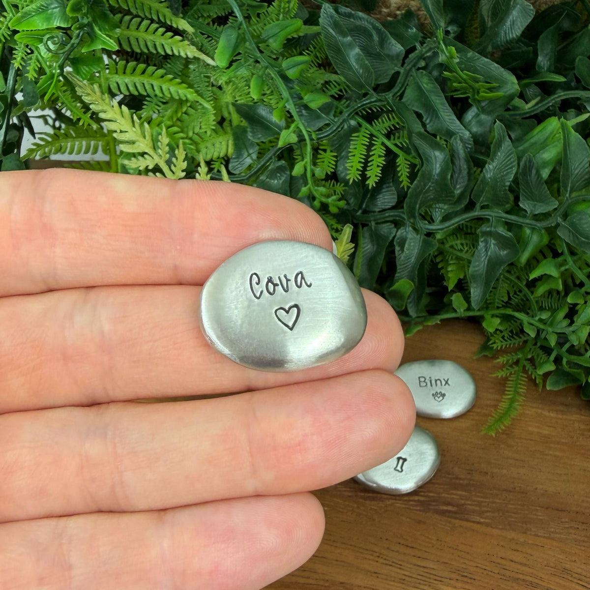 Custom Pocket Stone : Pet Name Memorial Charm