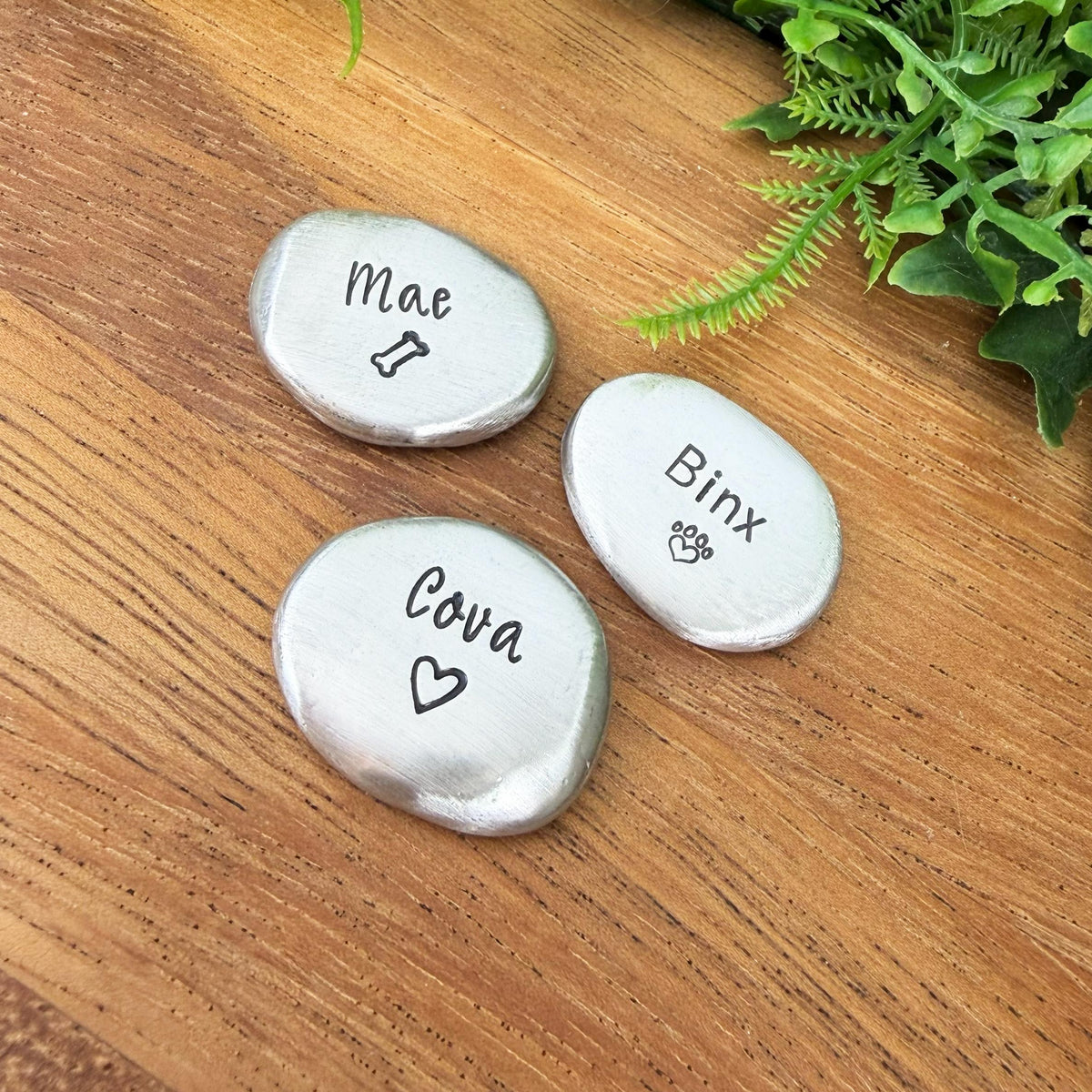 Handmade Memorial Pocket Pebble : Pet Name Remembrance Charm