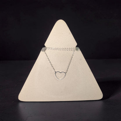 Concrete Necklace Display Stand - Minimalist Triangle Jewelry Holder, Geometric Pendant Display, Industrial Vanity Organizer