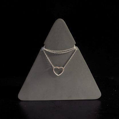 Concrete Necklace Display Stand - Minimalist Triangle Jewelry Holder, Geometric Pendant Display, Industrial Vanity Organizer