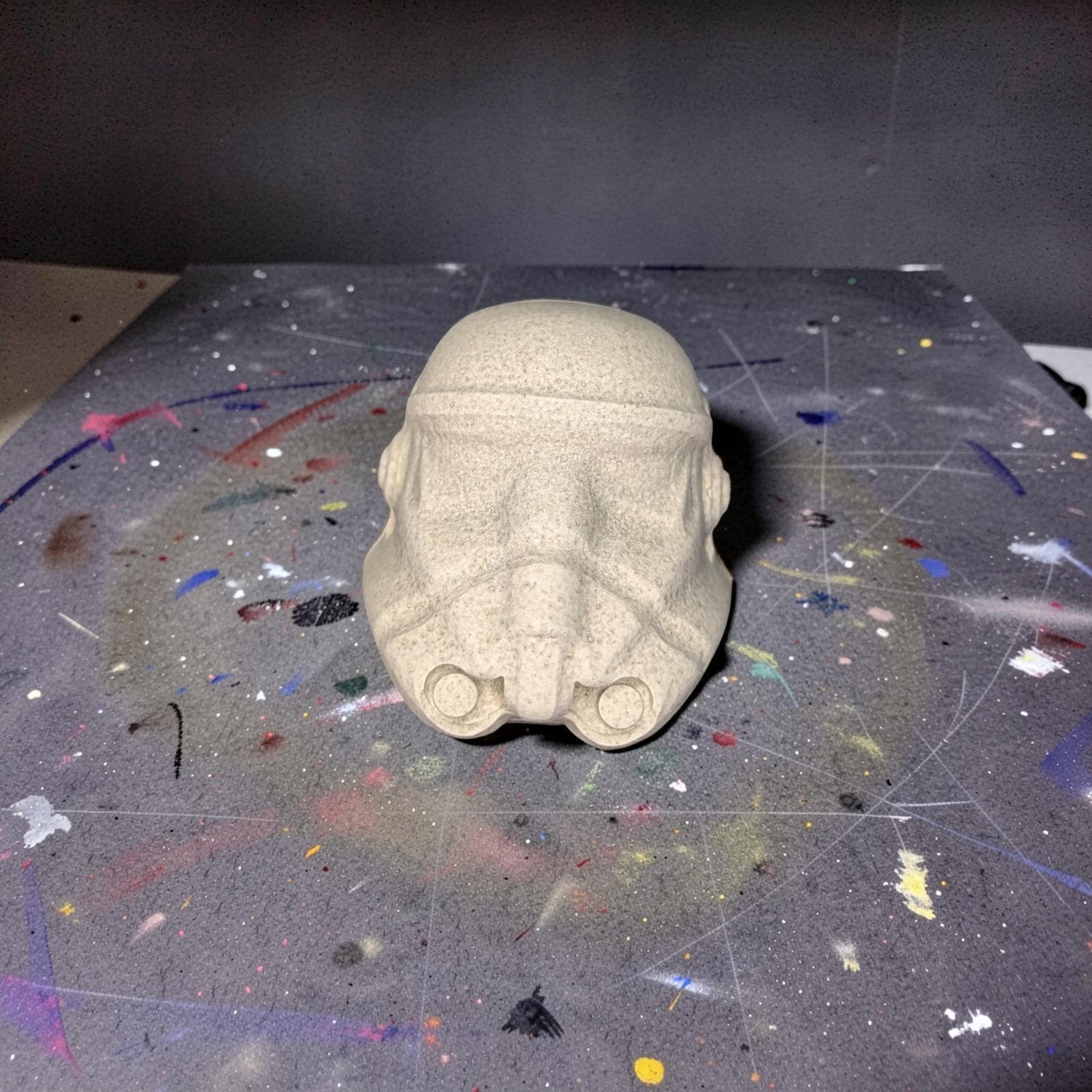 Paint Your Own Space Helmet Concrete Magnet, Sci-Fi Birthday Party Activity Favor, DIY Craft Painting Kit, Galaxy Soldier Dark Lord Magnet