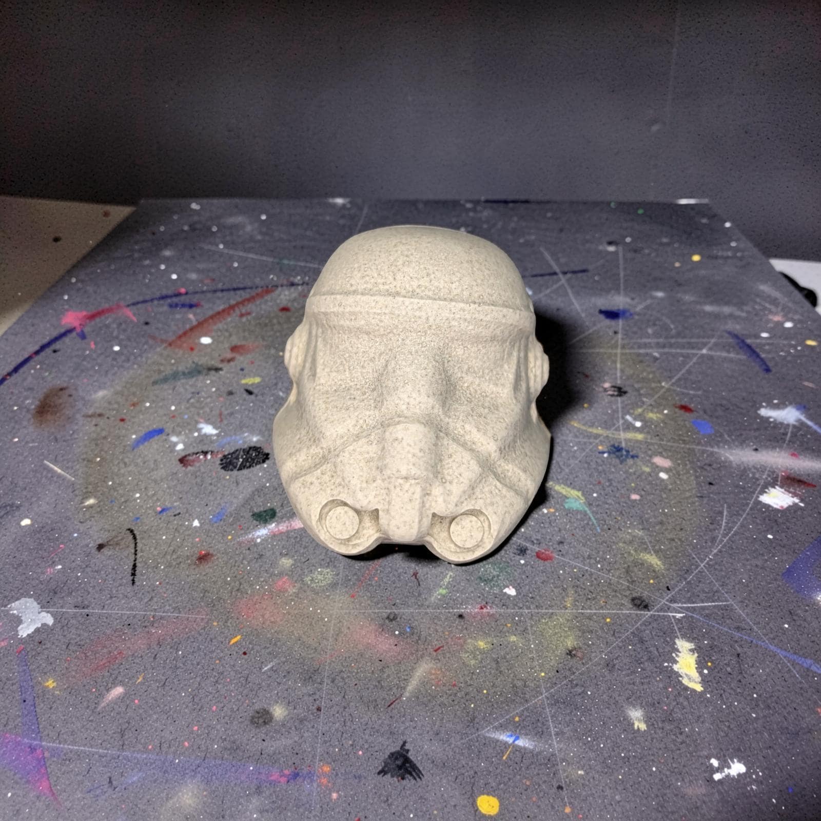 Paint Your Own Space Helmet Concrete Magnet, Sci-Fi Birthday Party Activity Favor, DIY Craft Painting Kit, Galaxy Soldier Dark Lord Magnet