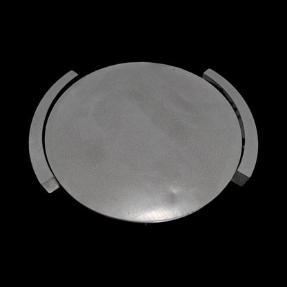 Large Round Concrete Tray with Removable Legs, Modular Grey Decorative Plate, Minimalist Riser Jewelry Dish, Modern Industrial Shelf Accent