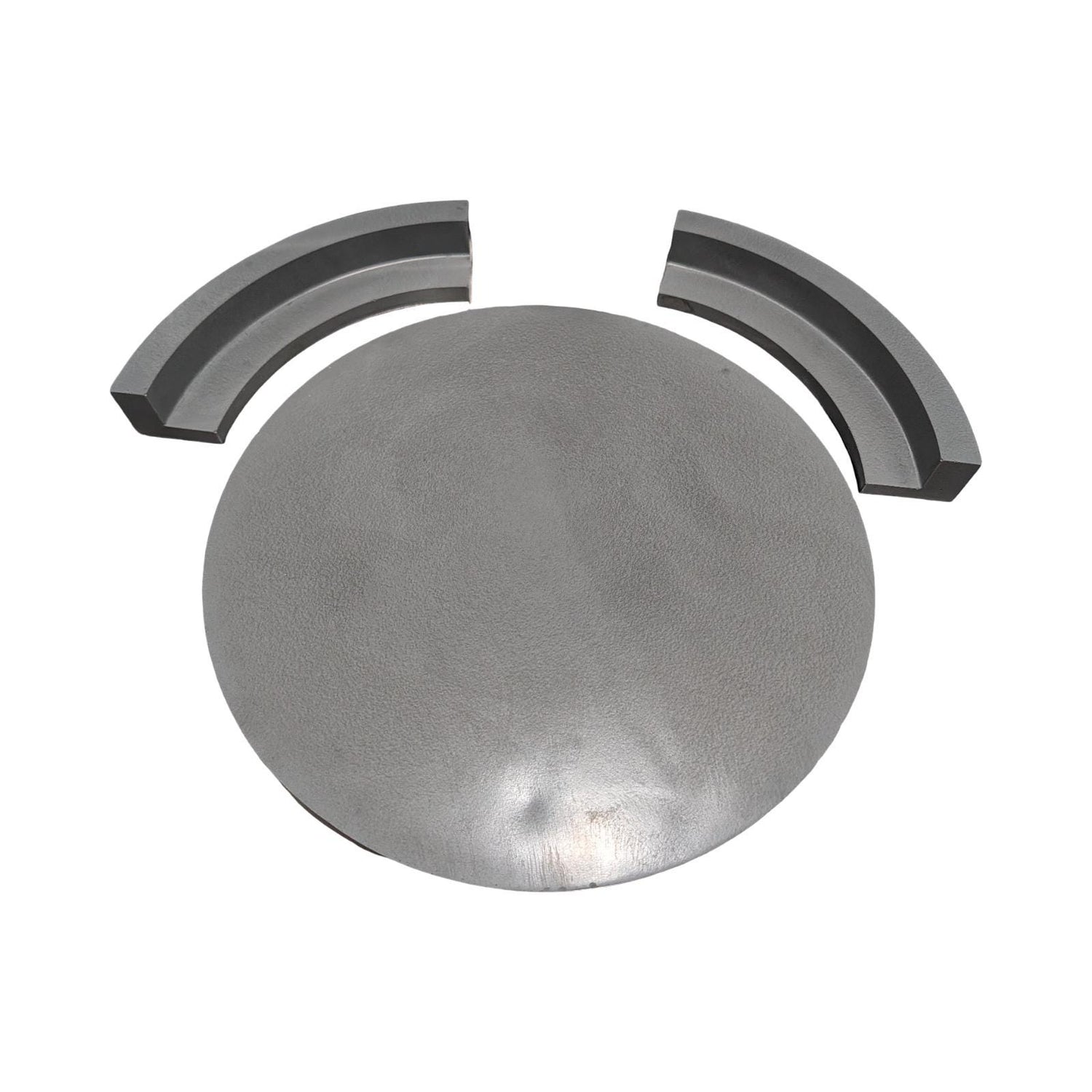 Large Round Concrete Tray with Removable Legs, Modular Grey Decorative Plate, Minimalist Riser Jewelry Dish, Modern Industrial Shelf Accent