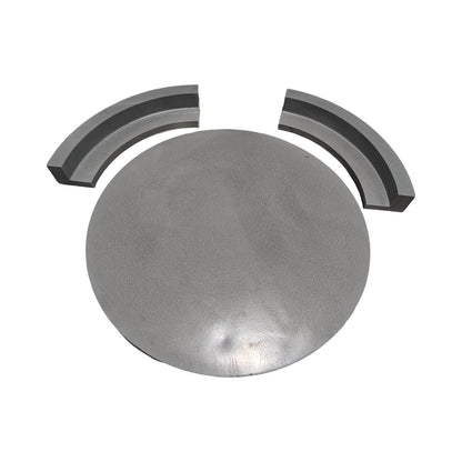 Large Round Concrete Tray with Removable Legs, Modular Grey Decorative Plate, Minimalist Riser Jewelry Dish, Modern Industrial Shelf Accent