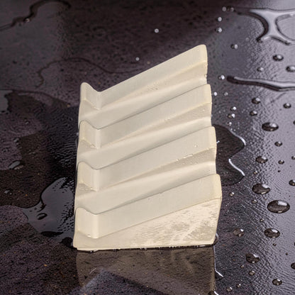 Concrete Waterfall Soap Dish | Self Draining Soap Holder for Bathroom and Kitchen Shower | Plain Concrete Modern Soap Saver Dish