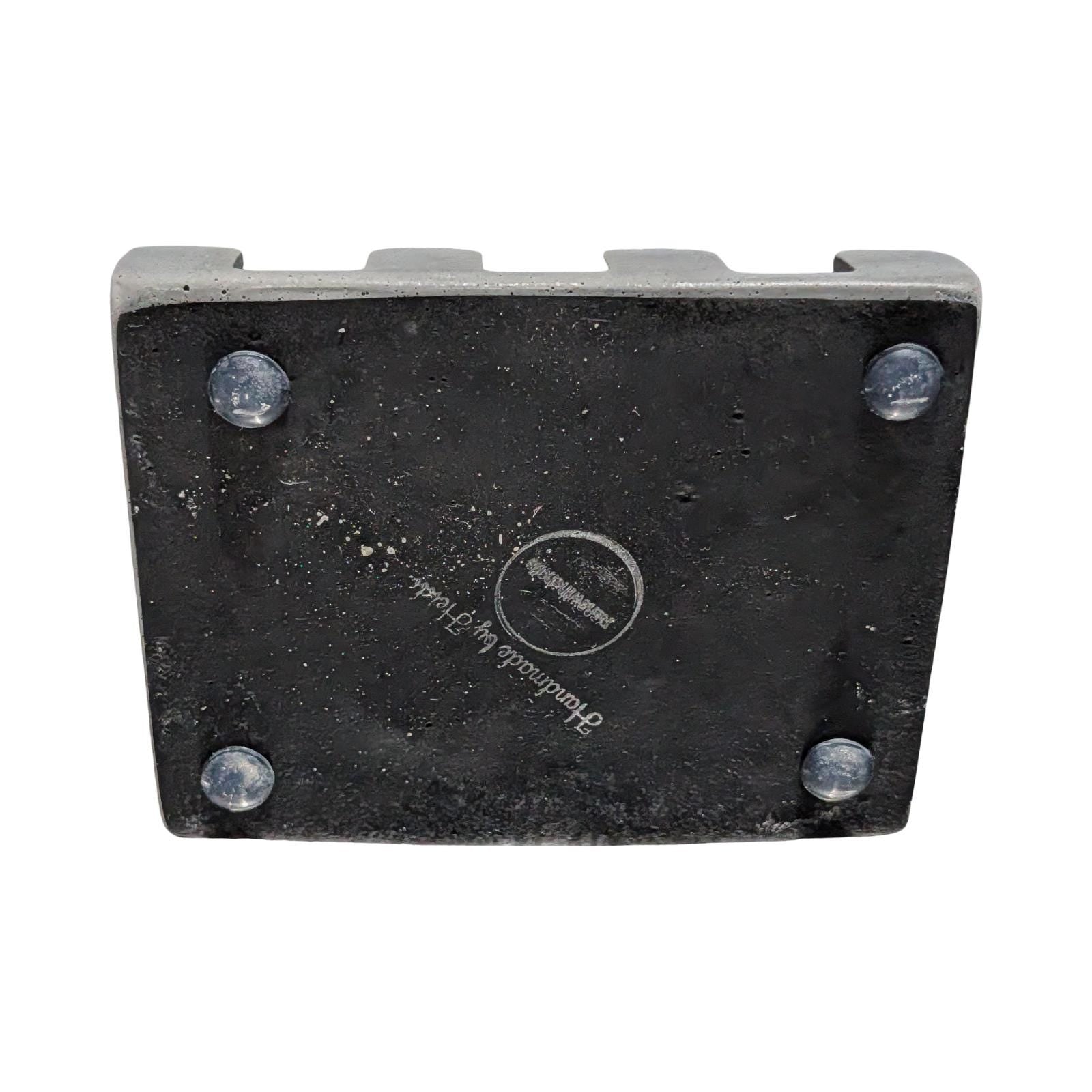 Concrete Waterfall Soap Dish | Self Draining Soap Holder for Bathroom and Kitchen Shower | Plain Concrete Modern Soap Saver Dish