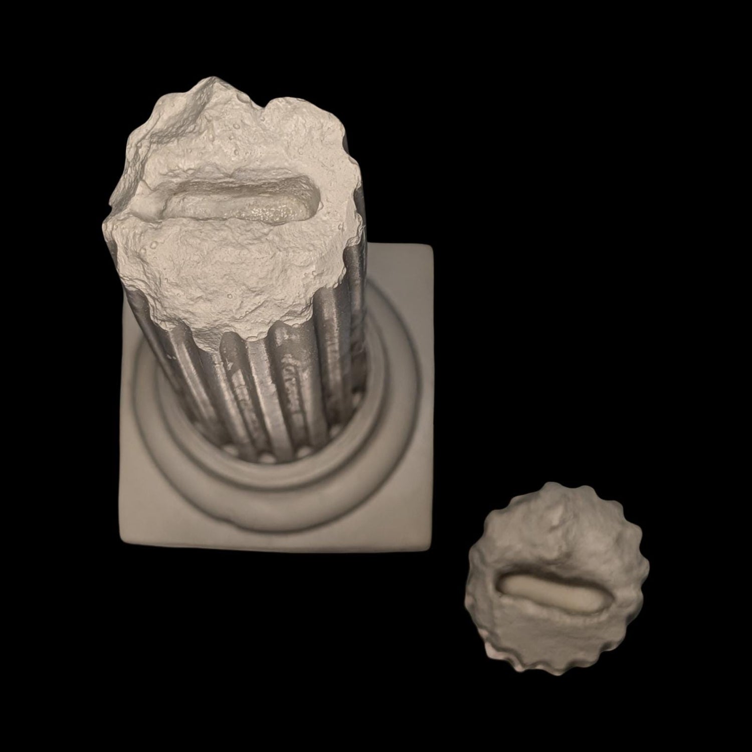 Concrete Column Ring Holder • Roman Pillar Jewelry Display • Ancient Greece Styling Flat Lay Prop for Wedding Photography