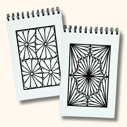 Petal Patterns Coloring Book, Stress Relief Floral Pages, Handmade Illustrated