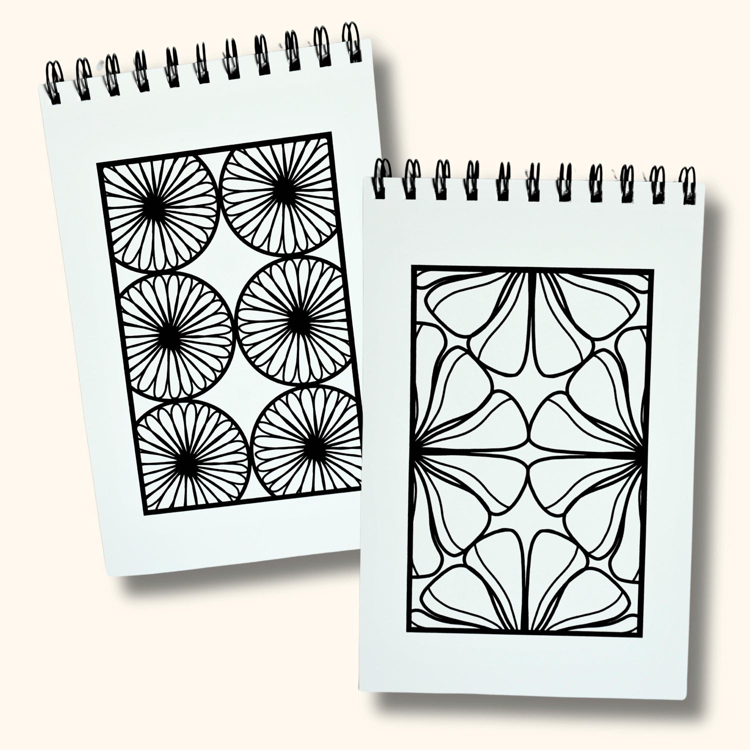 Petal Patterns Coloring Book, Stress Relief Floral Pages, Handmade Illustrated