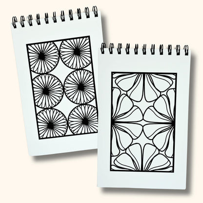 Petal Patterns Coloring Book, Stress Relief Floral Pages, Handmade Illustrated