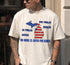 White t-shirt with Michigan map in US flag colors and text: "Put Public Health In Public Office Dr. Abdul El-Sayed For Senate"