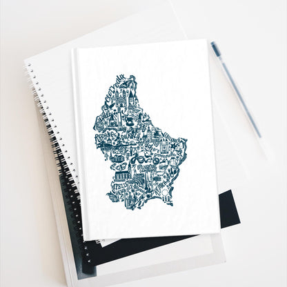 Luxembourg Map Illustration Journal | Ruled Lined Notebook