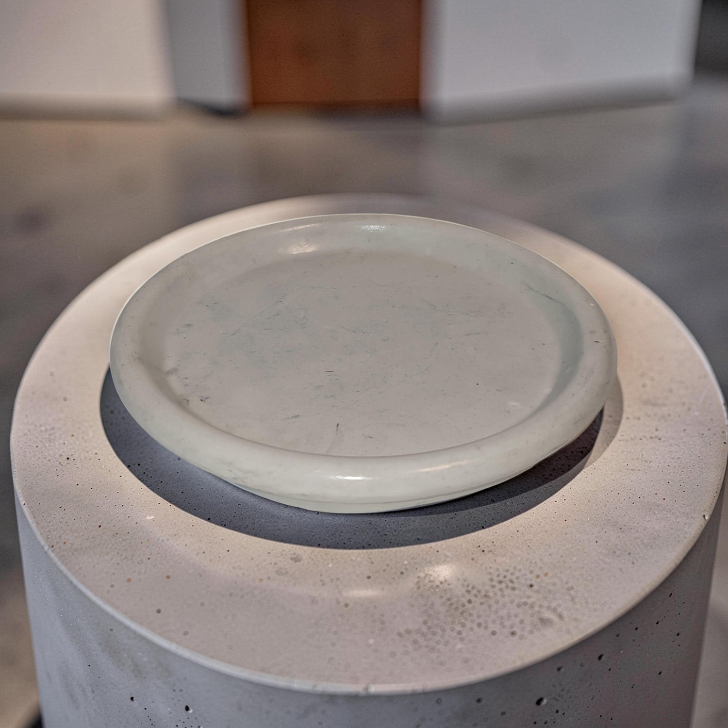 Minimalist Concrete Catchall Tray | Small Round Jewelry Dish &amp; Succulent Plant Saucer | Modern Key Tray, Ring Dish, Candle Coaster