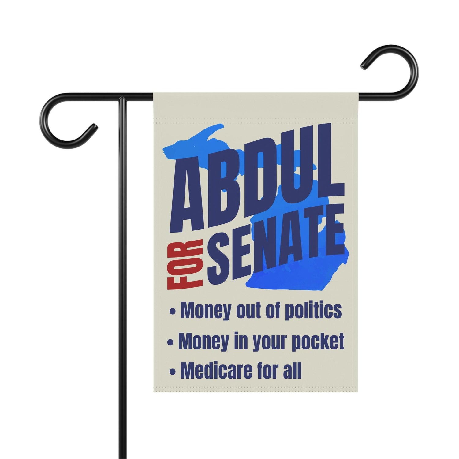 Abdul El-Sayed for Senate Michigan Garden Flag | Progressive Political House Banner Midterm Election 26