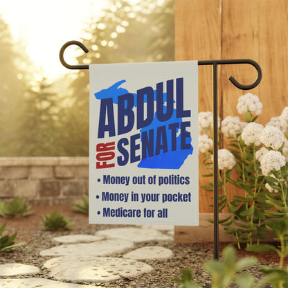 Abdul El-Sayed for Senate Michigan Garden Flag | Progressive Political House Banner Midterm Election 26
