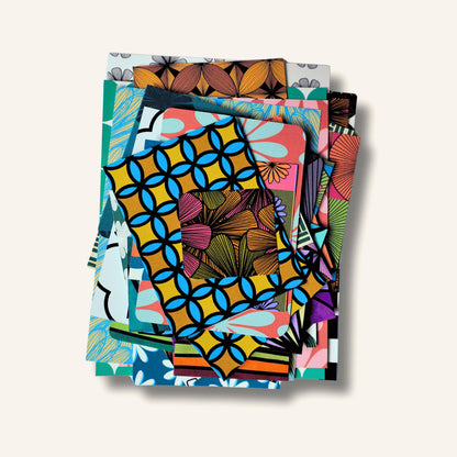 Mystery Mini Scrap Paper Pack, Scrapbook Junk Journal Craft Bundle