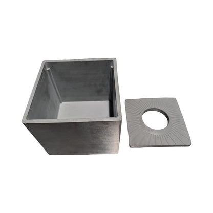 Modern Concrete Tissue Holder, Minimalist Square Sunburst Tissue Box with Lid, Industrial Bathroom Decor, Handcrafted Concrete Container