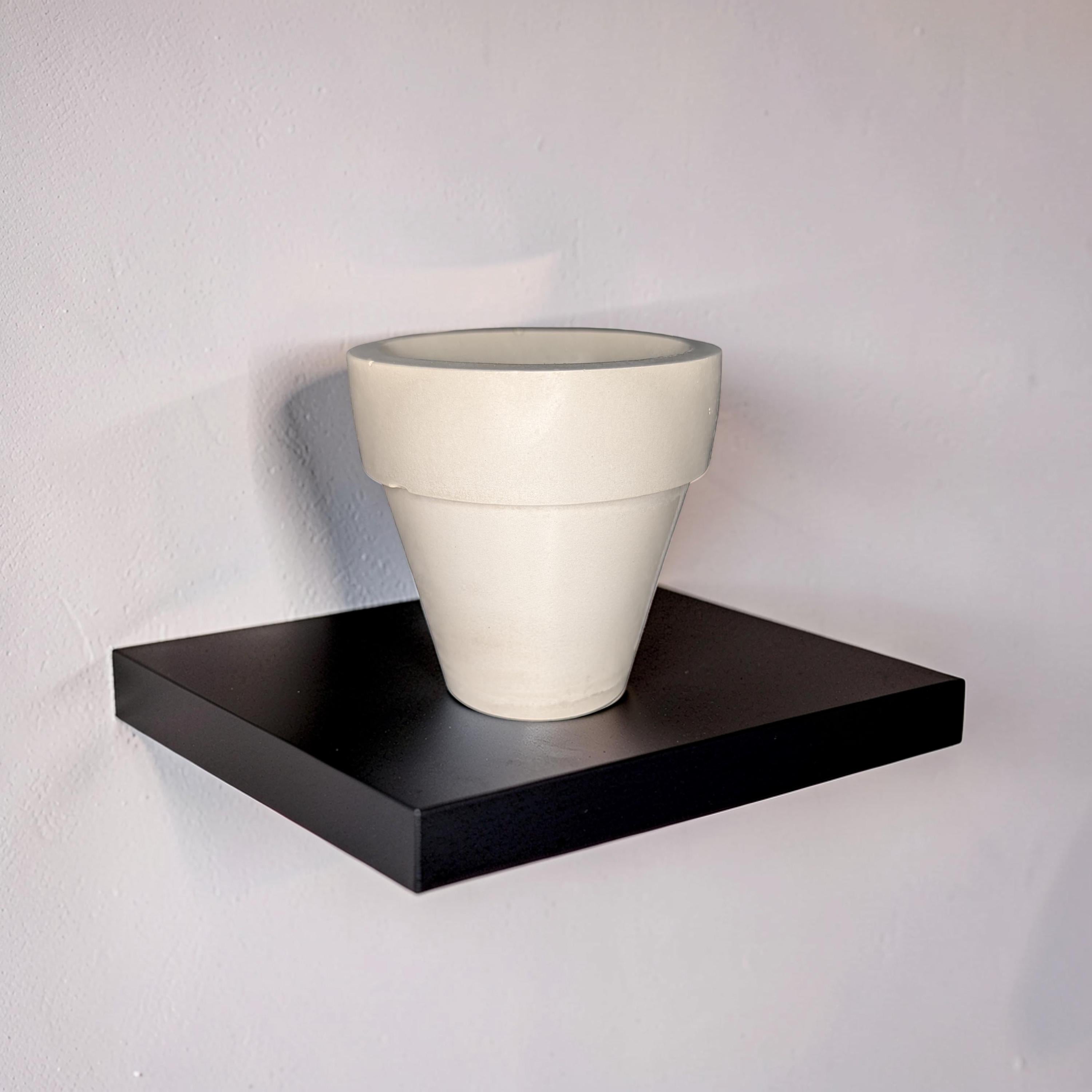 3.7&amp;quot; Concrete Succulent Planter, Small Modern Plant Pot with Drainage Option, Minimalist Indoor Flower Pot, 3.6&amp;quot; Tall Cement Pot