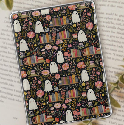 Ghost Bookshelves Kindle Insert |Meadowlark Nest | Fall Spooky Ghost Kobo Insert