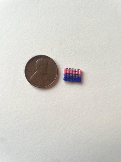 Handmade Custom Pride Flag Charm, Handsewn, Beaded Charm, Pride, LGBTQ, Phone Charm Jewelry, Pride Month Jewelry, Keychain Accessory