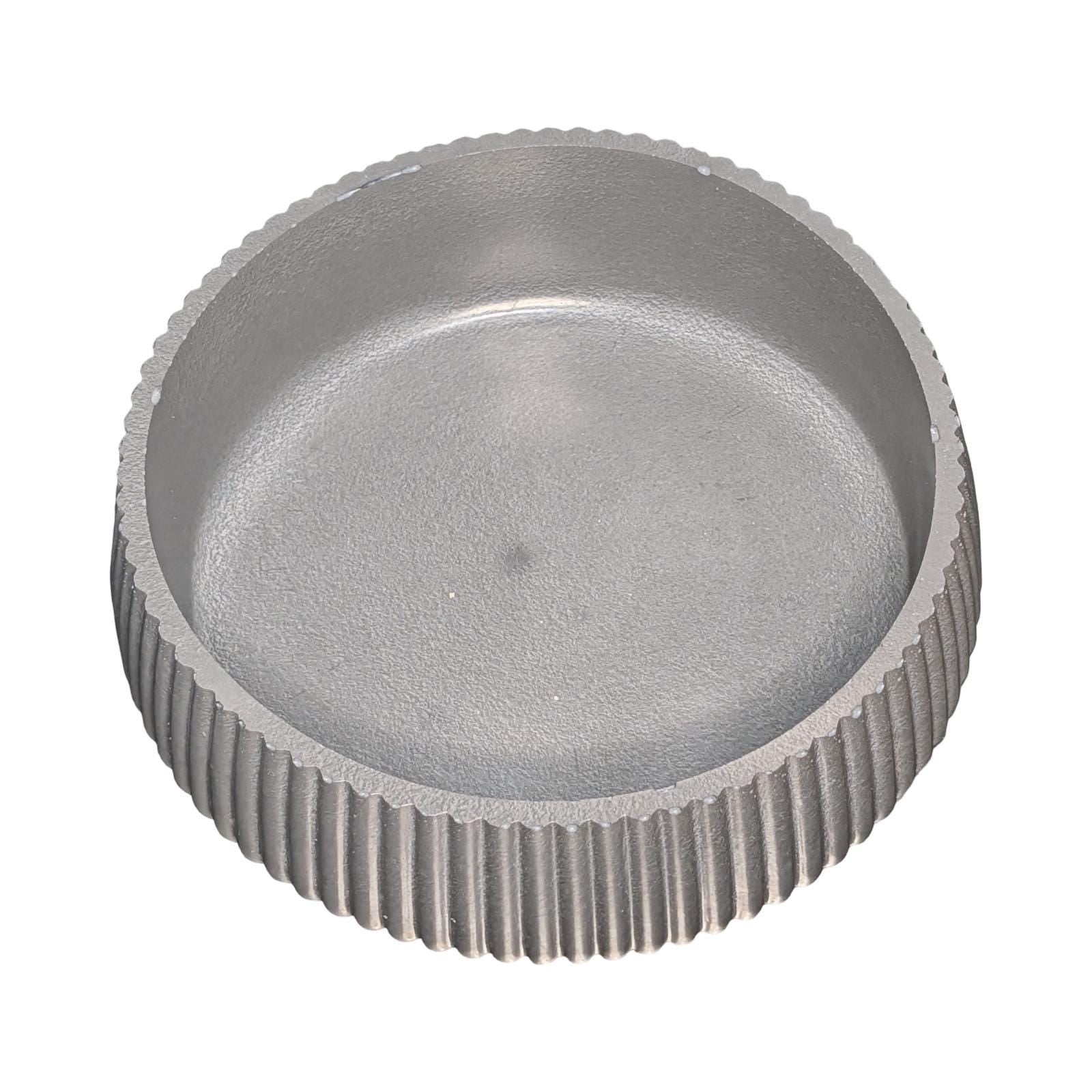 Fluted Concrete Bowl Planter, Modern Ribbed Succulent Pot, Minimalist Grey Catchall Dish, Trinket Key Holder, Nordic Tabletop Home Decor